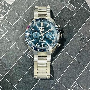 Tag Carrera Watch. Worn only twice. Automatic Chronograph 44mm steel & ceramic.